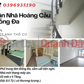 House for sale on Hoang Cau Street, Beautiful House with Elevator, Three-storey Alley, 43mx5T, Price: 8.5 Billion, Contact: 0396935190. _0