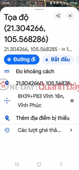 đ 1.8 Billion | OWNER Needs to Sell Land Plot in Dong Quy, Dong Tam Ward, Vinh Yen City, Vinh Phuc