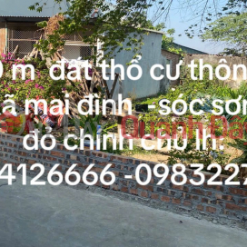 GOOD LOCATION - GOOD PRICE - Owner Needs to Quickly Sell Land at Lac Tai, Mai Dinh, Soc Son, Hanoi _0