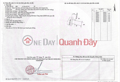 CODE 966 – 967 (NH22-23): SELLING 2 LOT OF LAND FRONT TL8, CONNECTING KHANH VINH, NINH HOA _0