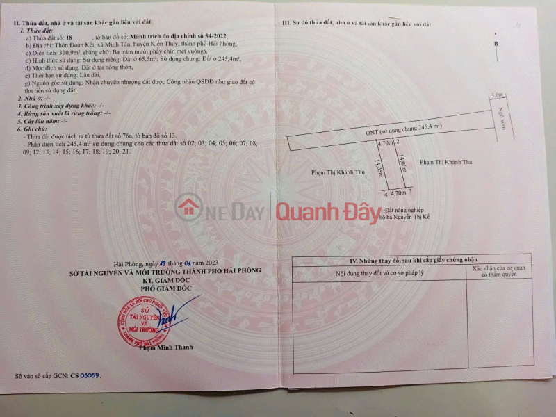 950 million - 65.5m2 Minh Tan Kien Thuy Zalo 0567222555 Sales Listings
