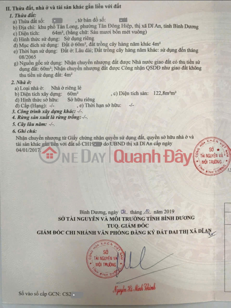 Property Search Vietnam | OneDay | Residential, Sales Listings HOUSE FOR SALE BY OWNER - CONSTRUCTION COMPLETED Located in Tan Long Hamlet, Tan Dong Hiep Ward, Di An Town, Binh Duong Province