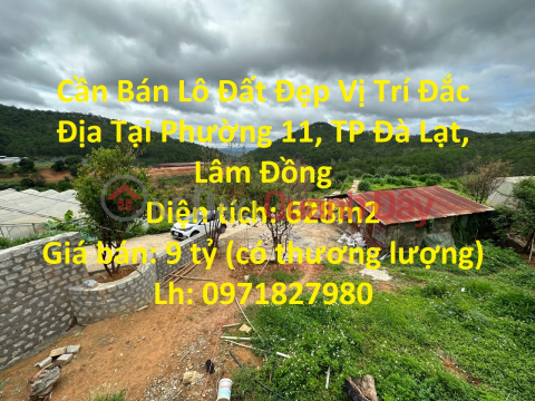 Cần Bán Lô Đất Đẹp Vị Trí Đắc Địa Tại Phường 11, TP Đà Lạt, Lâm Đồng _0