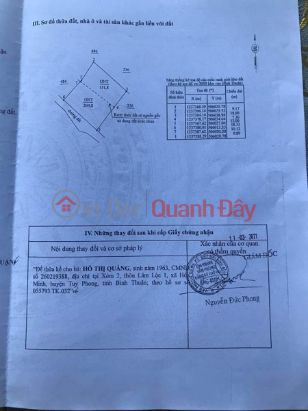 PRIMARY LAND - GOOD PRICE - Quick Sale of Land Lot in Phan Ri Thanh Commune, Bac Binh, Binh Thuan | Vietnam, Sales | đ 1.2 Billion