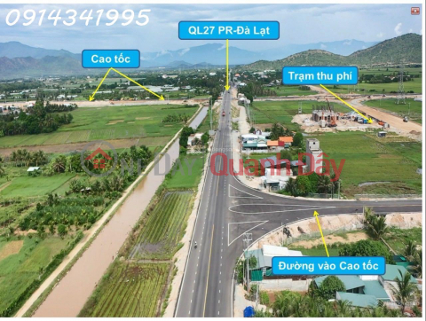 Nút giao cao tốc Cam Lâm Vĩnh Hảo. Mặt QL27A, 20x50m sân bay Thành Sơn 5km, QL1 6km _0