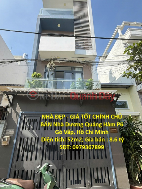 NHÀ ĐẸP - GIÁ TỐT CHÍNH CHỦ BÁN Nhà Dương Quảng Hàm P6 Gò Vấp, Hồ Chí Minh _0