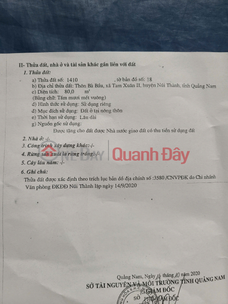 HOTT HOTT - BEAUTIFUL LAND - OWNER Quickly SELLING 2 Beautiful Land Plots by Owner in Quang Nam Vietnam Sales, đ 800 Million