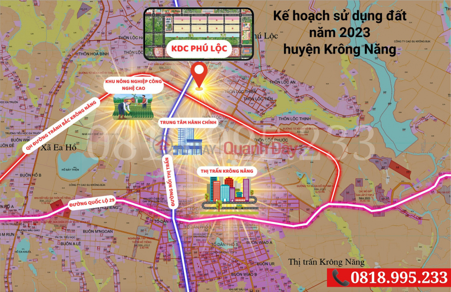 Property Search Vietnam | OneDay | | Sales Listings Selling 280m2 12m Width Immediately "New Administrative Center" Krong Nang For Only 6xxTRIEU