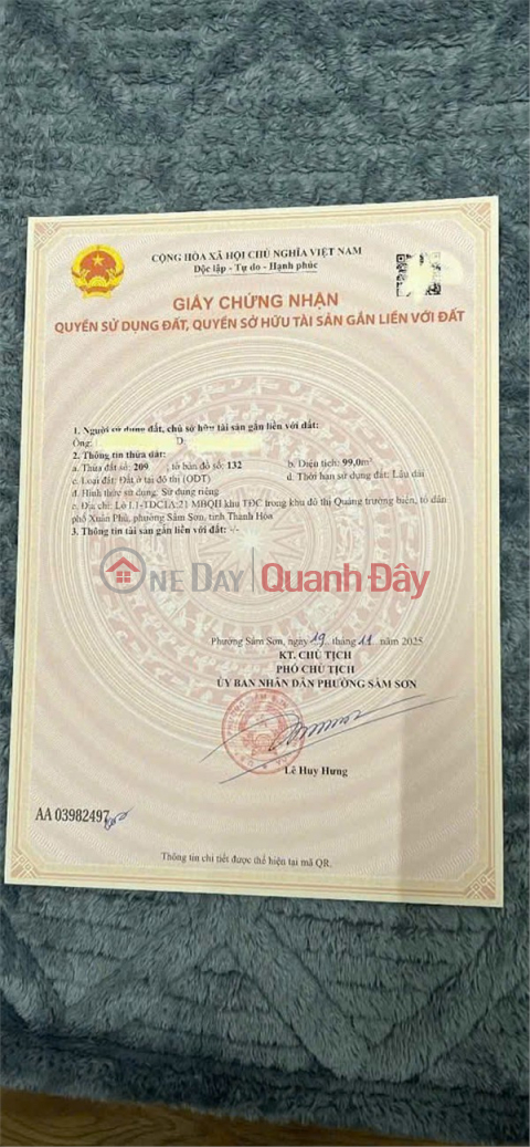 PRIME LAND – GREAT PRICE – OWNER SELLING 2 plots along the scenic beach square, Sam Son, Thanh Hoa _0