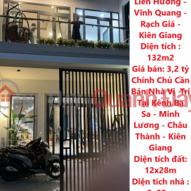 Chính Chủ Cần Bán Nhà Vị Trí Tại Đường Lộ Liên Hương - Vĩnh Quang - Rạch Giá - Kiên Giang _0