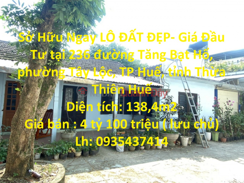 Own a BEAUTIFUL LOT - Investment Price in Hue City, Thua Thien Hue Province Sales Listings