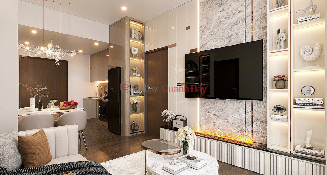 Selling a 2-bedroom, 65m2 apartment with nearly 400 million VND worth of furniture and electronics, in building H2 Hawaii Masteri Water Front OCP1. Sales Listings