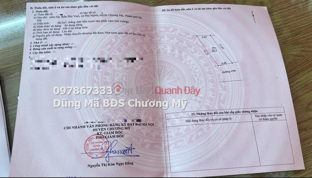 đ 1,7 tỷ | CHÍNH CHỦ BÁN LÔ ĐẤT TẠI KHU CÔNG NGHIỆP PHÚ NGHĨA-CHƯƠNG MỸ