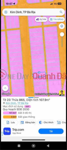 PRIME LAND - GOOD PRICE - URGENT SALE! Land for sale in Kim Dinh Ward, Ba Ria City, Vung Tau., Vietnam, Sales đ 1.6 Billion