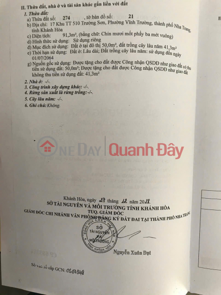 đ 7.5 Billion PRICE REDUCED BY 1 BILLION VND FOR QUICK SALE - Townhouse near the beach - Commercial frontage on Truong Son Street, Vinh Truong