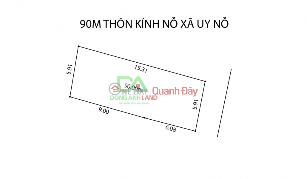 đ 2.2 Billion, Land for sale in Kinh No village, Uy No commune, Dong Anh district, Hanoi 90m . Price 2x