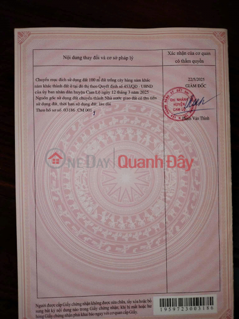 BEAUTIFUL LAND - INVESTMENT PRICE - NEED TO SELL LAND LOT ON Can Vuong Street, Cam Lo Town, Cam Lo, Quang Tri _0