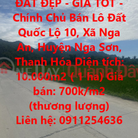 BEAUTIFUL LAND - GOOD PRICE - Owner Sells Land Lot on Highway 10, Nga Son District, Thanh Hoa Province _0