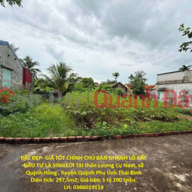 ĐẤT ĐẸP- GIÁ TỐT CHÍNH CHỦ BÁN NHANH LÔ ĐẤT ĐẦU TƯ LÀ SINH LỜI TẠI huyện Quỳnh Phụ tỉnh Thái Bình _0