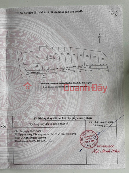 đ 3,35 tỷ | Chính chủ mình cần tiền bán gấp mảnh đất 58,3m ở Tự Môn, Thuận An, Hà Nội (Dương Quang, Gia Lâm cũ)