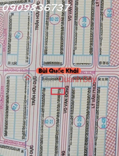 Owner needs to sell a prime plot of land in Zone B2.21, Vo Van Dong Street, Ngu Hanh Son District, with an area of 98.5 m2. _0
