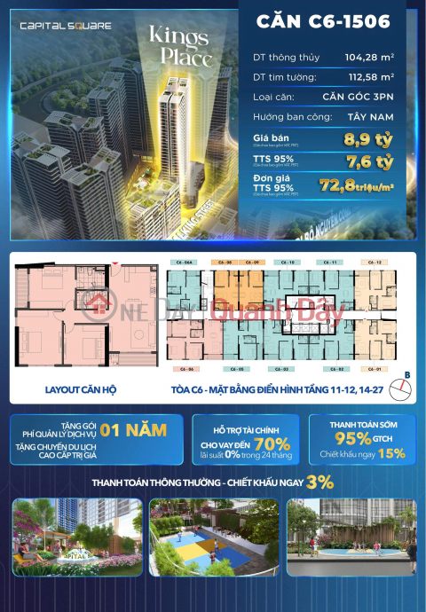 Selling super product corner apartment 3 bedrooms in the center of Da Nang city _0