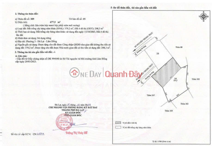 PROFITABLE INVESTMENT - Owner Sells Land in Prime Location on Nguyen Trung Truc Street, Ward 3 (old),Da Lat, Vietnam Sales | đ 27 Billion