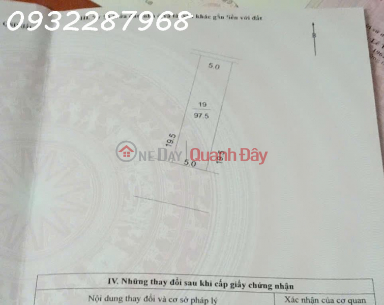 Owner urgently needs money, selling auction lot in My Duc – Hanoi. Sales Listings