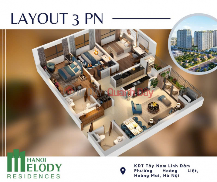 Receive booking for Hanoi Melody Linh Dam apartment project - 0% interest rate for 24 months - Discount up to 15% Vietnam | Sales | đ 7.8 Billion