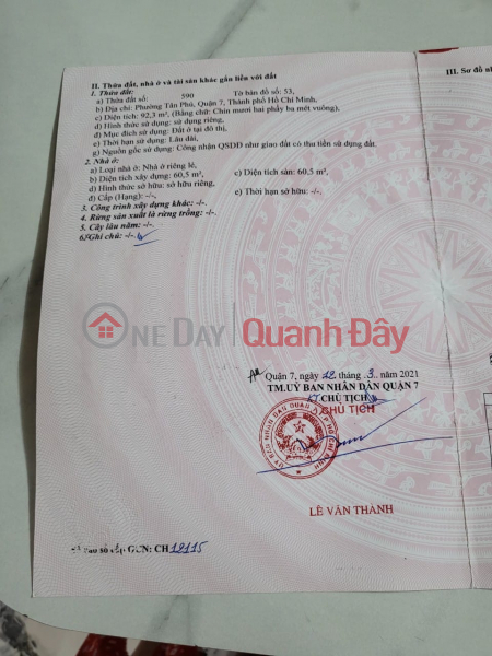 Property Search Vietnam | OneDay | Nhà ở Niêm yết bán bán nhà hẻm xe hơi ,huỳnh tấn phát q7,9 ty