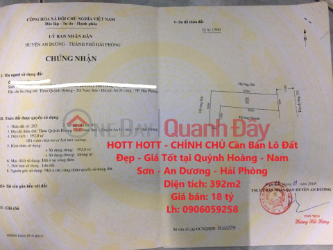 HOTT HOTT - OWNER Needs to Sell Beautiful Land Lot - Good Price in Quynh Hoang - Nam Son - An Duong - Hai Phong _0