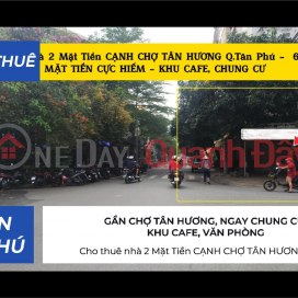 House for rent, 2 street frontages, next to Tan Huong Market, 63m² - near cafes and apartments. _0