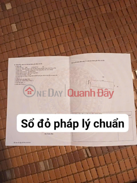 đ 1,5 tỷ, Bán đất Tấn Dân Khoái Châu diện tích 100m mặt tiền hơn 5m đường oto thông giá đầu tư