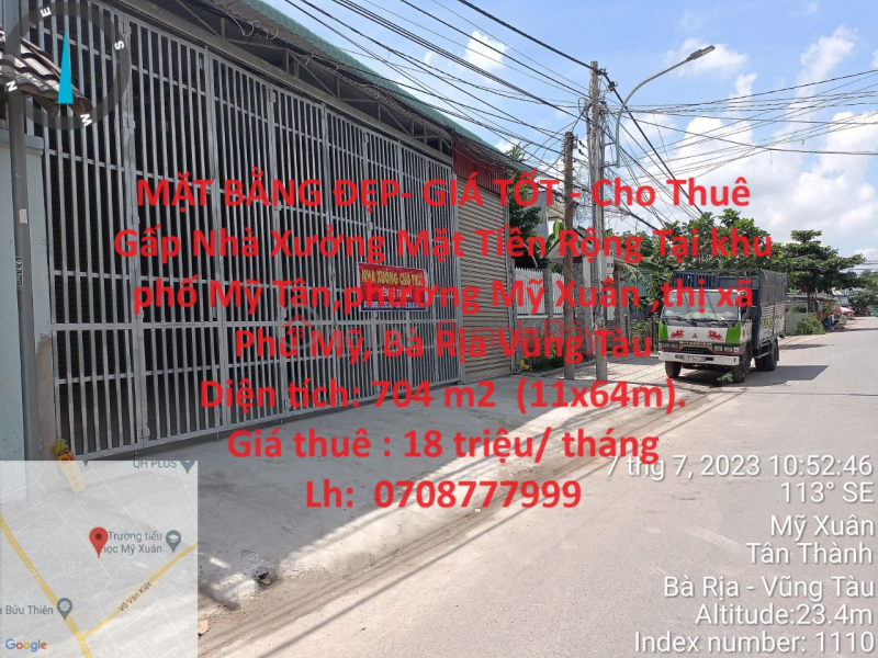 BEAUTIFUL PLACE - GOOD PRICE - Factory for Rent with Wide Front in My Xuan, Phu My Town Rental Listings
