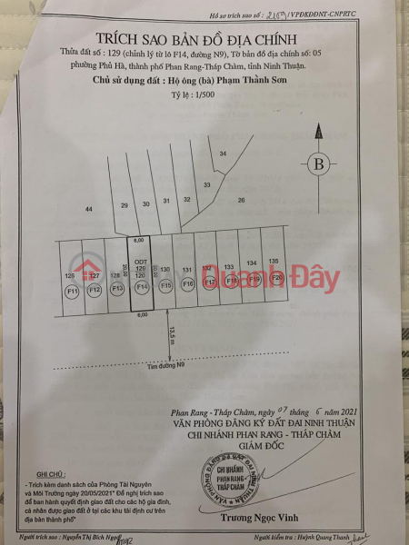 Beautiful Land - Good Price - Owner Needs to Sell Land Lot in Nice Location in Phan Rang City - Thap Cham, Sales Listings