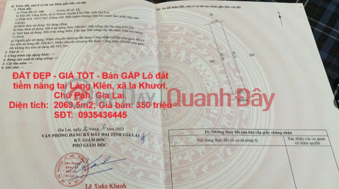 BEAUTIFUL LAND - GOOD PRICE - URGENT SALE Potential land lot in Klen Village, Ia Khuol Commune, Chu Pah, Gia Lai. _0