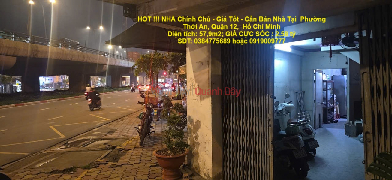 HOT !!! NHÀ Chính Chủ - Giá Tốt - Cần Bán Nhà Tại Phường Thới An, Quận 12, Hồ Chí Minh Niêm yết bán
