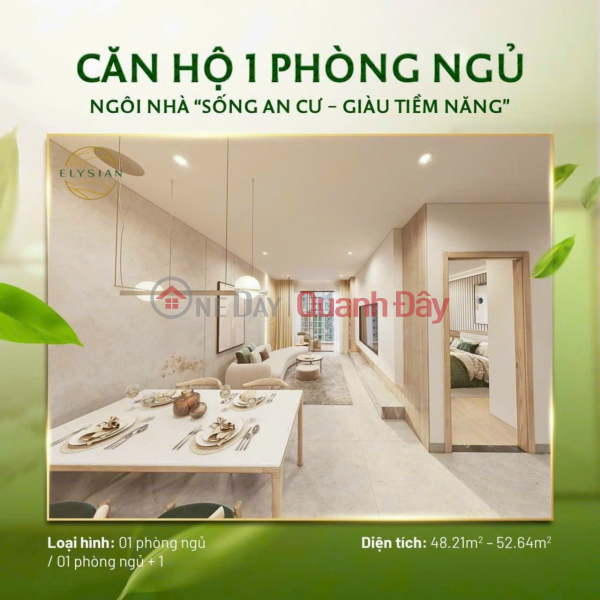 TOÀN CẢNH BỘ SƯU TẬP CÁC CĂN HỘ “TỔ ẤM GIỮA MIỀN XANH” TẠI ELYSIAN Việt Nam, Bán đ 3 tỷ