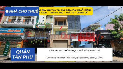 House for Rent on Tan Quy Street, Tan Phu District, 88m², 3 Floors, Near AEON Mall and Apartments _0