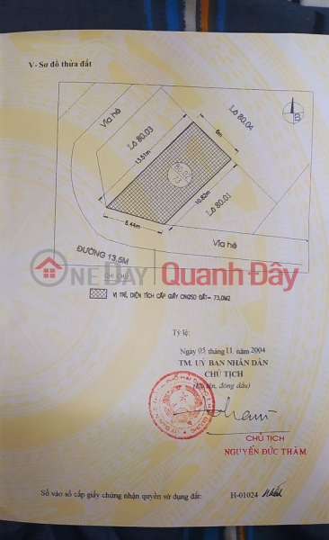 Selling residential land facing Dong Trieu Ngoc Chau urban area, Hai Duong Sales Listings
