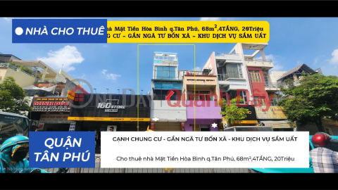 Cho thuê nhà Mặt Tiền Hòa Bình q.Tân Phú, 68m²,4TẦNG, 20Triệu _0