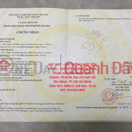 HOT HOT – ĐẤT TRỐNG MẶT TIỀN RỘNG – GIÁ TỐT Tại Đường Thích Thiện Hòa, Tân Nhựt, Bình Chánh, TP.HCM _0