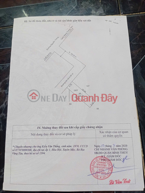 PRIME LAND – GOOD PRICE – OWNER SELLING Located at Alley 1, Nguyen Thong Street, An Thoi Ward, Binh Thuy District, Can Tho City _0