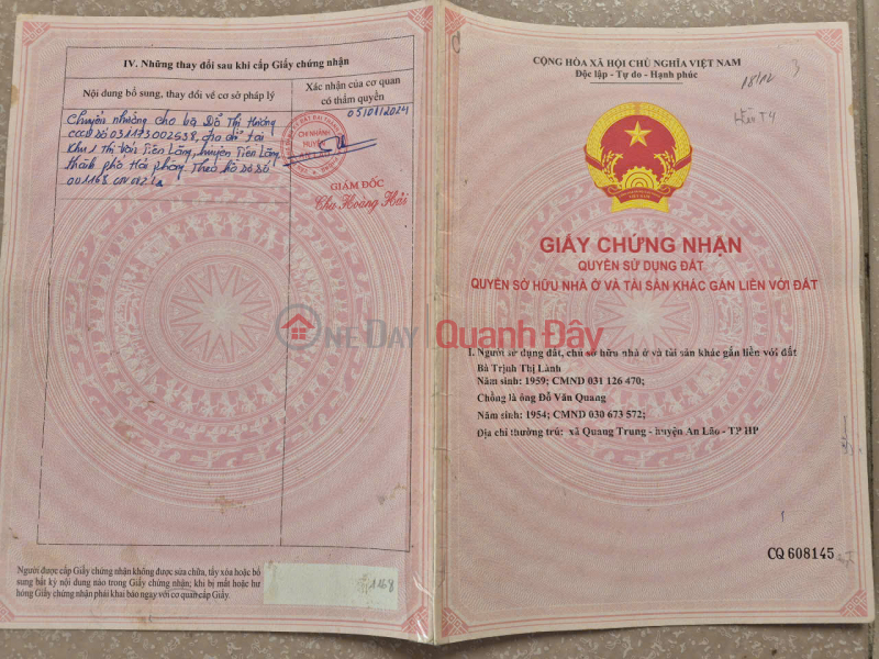 Property Search Vietnam | OneDay | Residential | Sales Listings, OWNER WANTS TO SELL A BEAUTIFUL PLOT OF LAND IN AN LAO – HAI PHONG