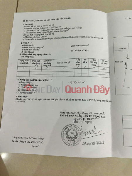 đ 4,8 tỷ, Chính chủ bán nhà mới xây Nguyễn An Ninh, Vũng Tàu - 2pn, 2wc, hướng Đông Nam, giá 4,8 tỷ