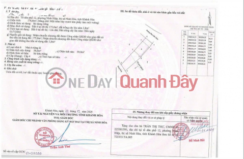 Owner needs to sell a house with two street frontages on Phan Boi Chau Street, Ninh Hoa, area 178.8m2, price 4.5 billion VND. _0