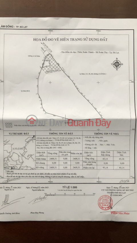 BEAUTIFUL LAND - GOOD PRICE Owner Needs to Sell Land Lot with House in Xuan Tho Commune, Da Lat City, Lam Dong _0