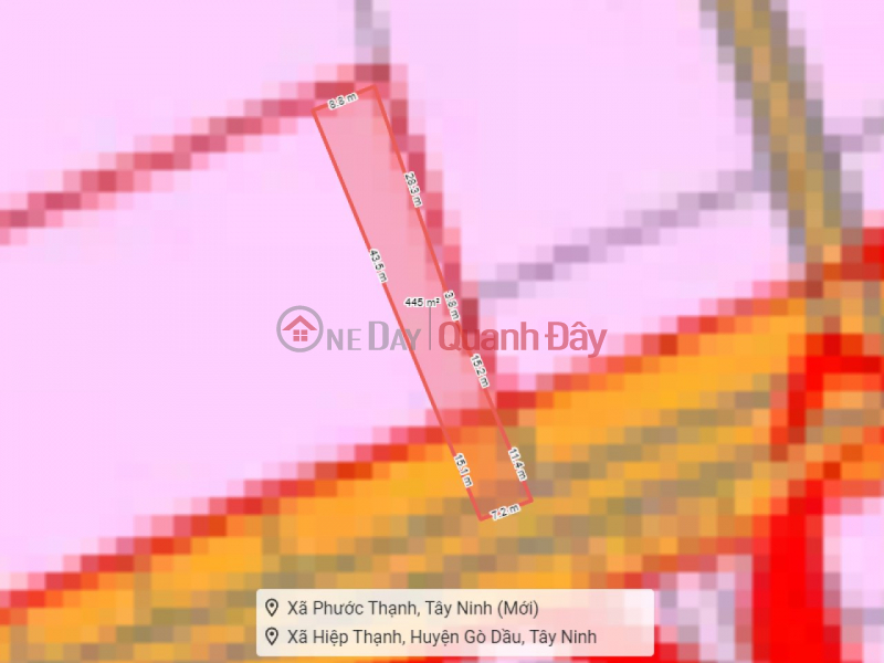 Property Search Vietnam | OneDay | Nhà ở | Niêm yết bán | Đất SHR Nở hậu HXH 438m2 – Hiệp Thạnh Tây Ninh S