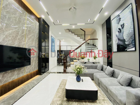 House for sale in Bang Liet - Linh Dam, 56m2 x 4 floors, beautiful, near the road, price 7.9 billion, big alley, wide _0