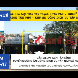 House for rent on Tay Thanh Street, 108m² - NEXT TO AEON - BUSY DINING-SERVICE AREA _0